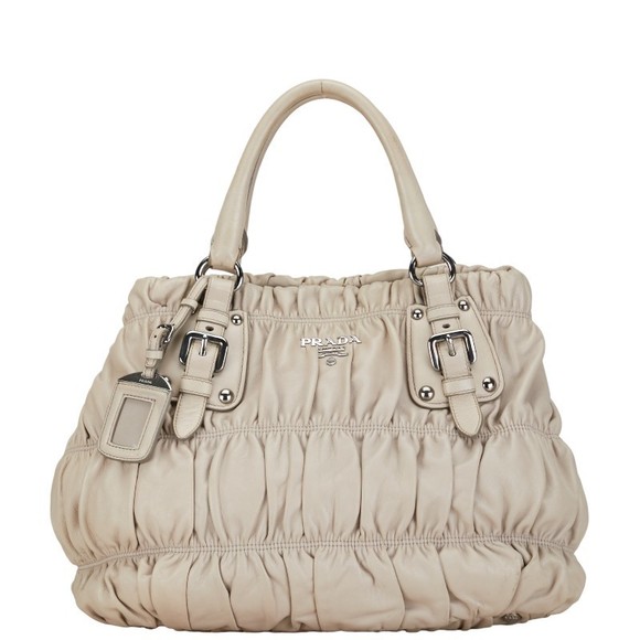 Prada Handbag Leather Gray - Picture 1 of 11